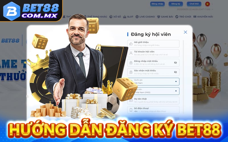 Hướng dẫn đăng ký tài khoản hội viên Bet88 nhanh, dễ hiểu